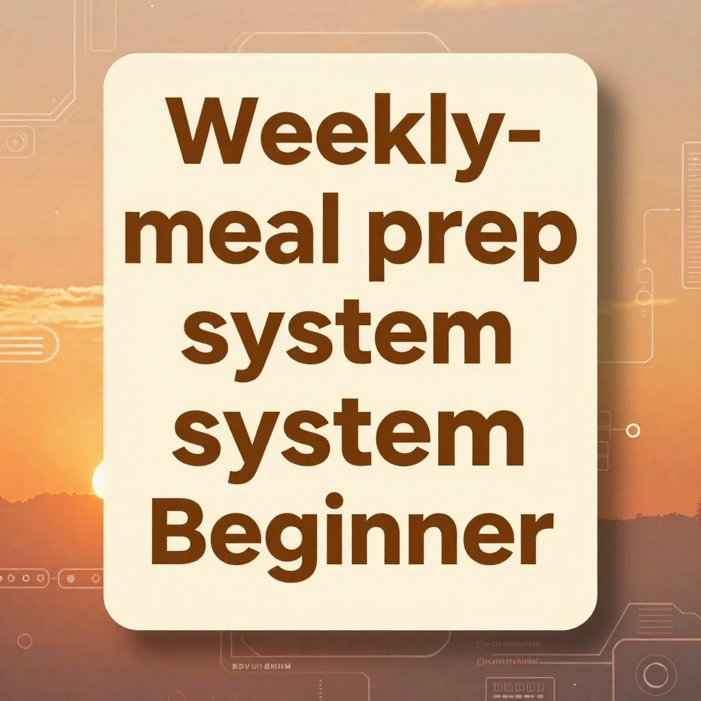Weekly meal prep system Beginner : everything you need to know practical method
